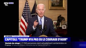 Assaut du Capitole: Joe Biden accuse Donald Trump de ne pas avoir eu "le courage d'agir"