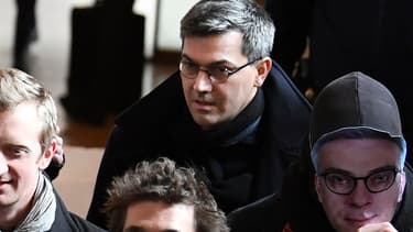 Julien Coupat lors du procès Tarnac, le 13 mars 2018 à Paris.