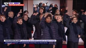 Panthéonisation de Joséphine Baker: la chorale de la maîtrise populaire de l’Opéra-comique interprète "Dans mon village"