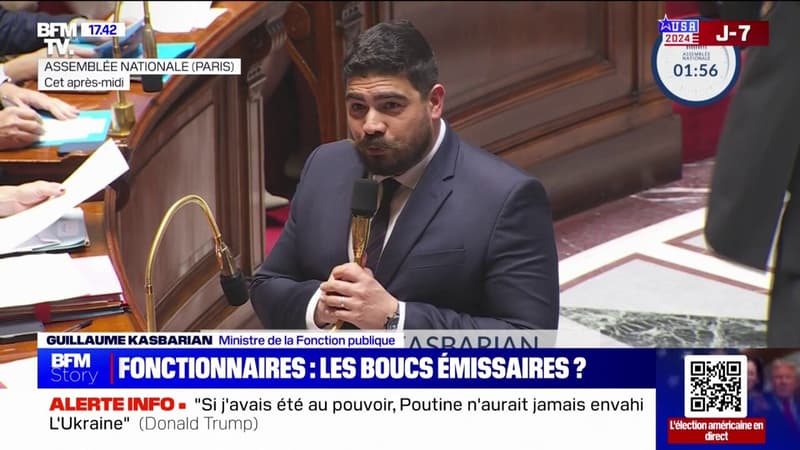 Fonctionnaires: Guillaume Kasbarian, ministre de la Fonction publique, sous le feu des critiques à l'Assemblée