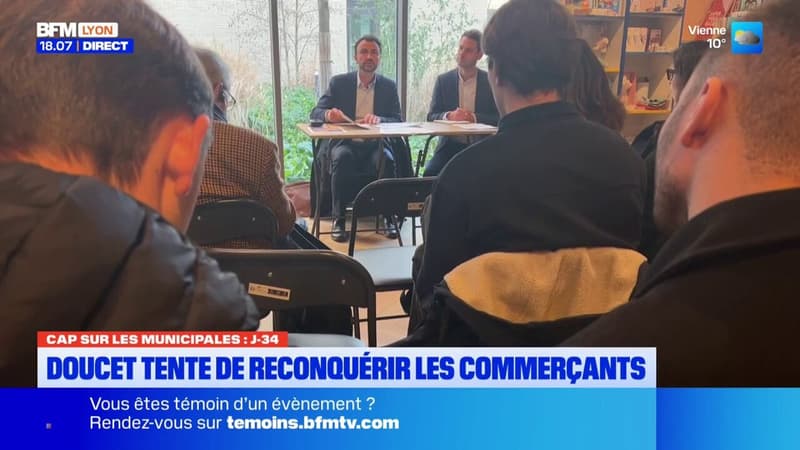 Municipales : Doucet tente de reconquérir les commerçants