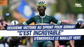 Tour de France / E8 : "C'est incroyable", Girmay règle un deuxième sprint et consolide son maillot vert