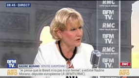 "Elle sort, elle sort plus". Marine Le Pen a montré "son incompétence" à propos de l'euro, pour Nadine Morano