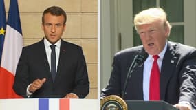 Emmanuel Macron et Donald Trump.