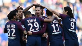 La joie des joueurs du PSG