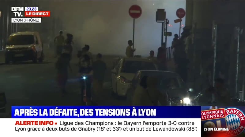 Quelques tensions ont été constatées ce mercredi soir à Lyon par les équipes de BFMTV en marge du rassemblement des supporters de l'Olympique Lyonnais, qui fêtaient le parcours de leur équipe jusqu'en demi-finale de Ligue des Champions.
