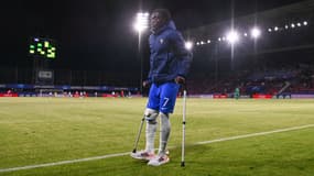 Manu Koné lors de Suisse-France à l'Euro espoirs, le 28/06/23