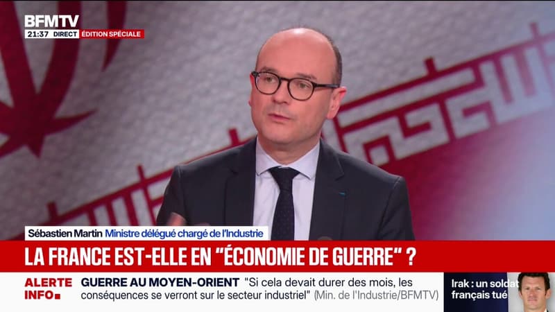 Guerre au Moyen-Orient : "Tout ce qui arrive aujourd'hui nous montre la nécessité de sortir d'un certain nombre de dépendance", observe Sébastien Martin, ministre délégué chargé de l'Industrie
