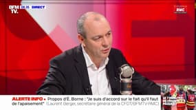 Laurent Berger estime que les mots d'Élisabeth Borne "sont plus respectueux" que ceux d'Emmanuel Macron "depuis la Chine"