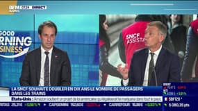 Christophe Fanichet (PDG de SNCF Voyageurs): Avec la nouvelle offre tarifaire, la SNCF espère "faire (encore) baisser" le prix moyen du train pour que les Français "prennent le train et (qu'ils) fassent le pari de l'écologie"