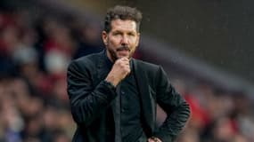Diego Simeone lors du match Atlético de Madrid-Alavès (2-1, 11e journée de Liga), le 29 octobre 2023