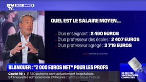 Jean-Michel Blanquer fixe l'objectif de 2000 euros net minimum par mois d'ici 2024 pour les enseignants