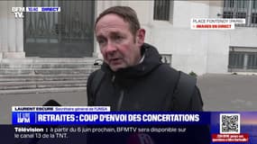 Retraites: "Chaque jour, chaque mois, chaque année qu'on pourra arracher sur l'âge légal, ce sera bon à prendre", affirme Laurent Escure, secrétaire général de l'UNSA