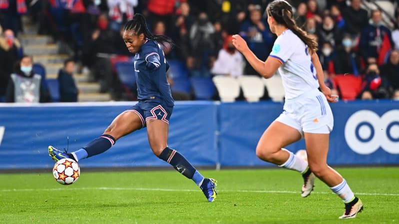 Marie-Antoinette Katoto lors de PSG-Real Madrid