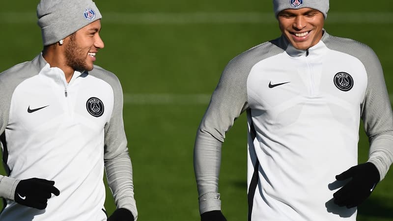Neymar et Thiago Silva
