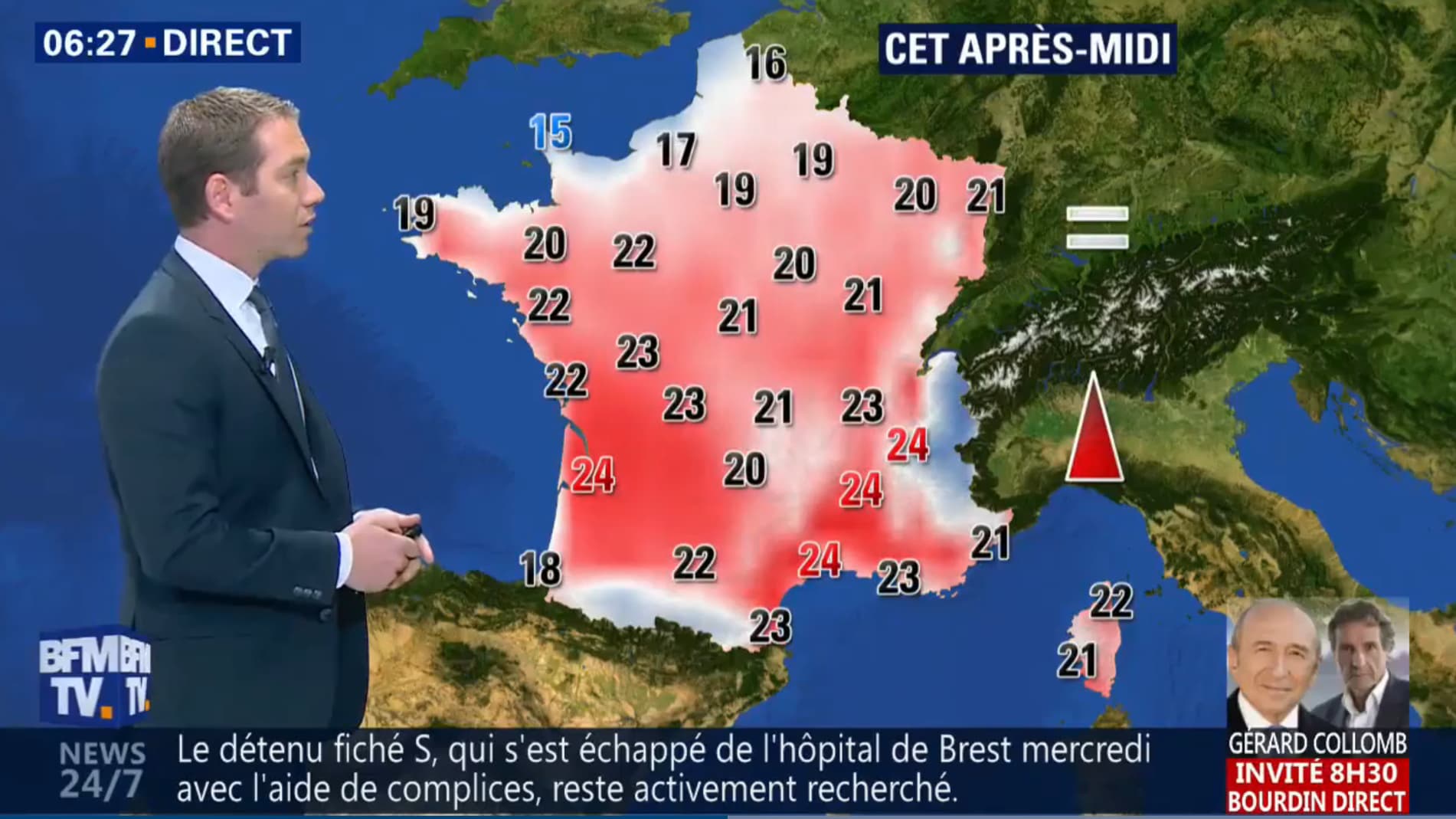 Températures pour le vendredi 18 mai 2018 Températures pour le vendredi 18 mai 2018