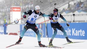 Martin Fourcade et Quentin Fillon Maillet à Oberhof, le 13 janvier 2019 (illustration)