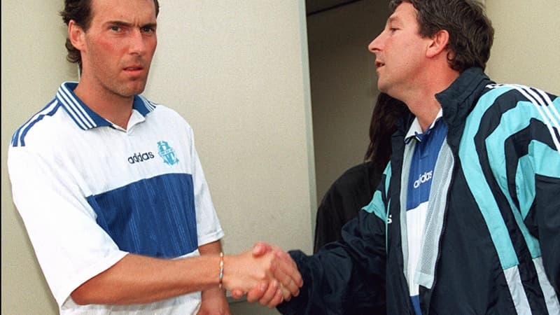 Laurent Blanc et Rolland Courbis à l'OM en 1997
