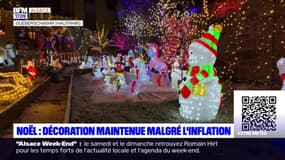 Gueberschwihr: malgré l'inflation, Christopher a maintenu sa décoration de Noël