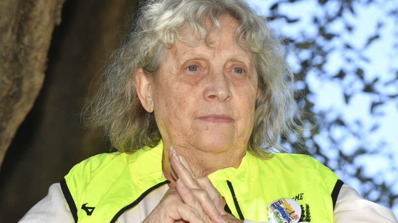 Geneviève Legay lors d'une conférence de presse depuis l'hôpital Cimiez à Nice, le 29 avril 2019