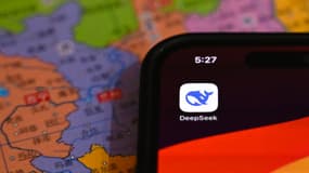 L'application Deepseek sur un iPhone.