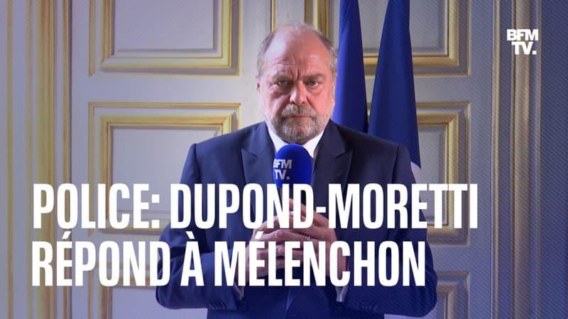 Éric Dupond-Moretti répond sur BFMTV à Jean-Luc Mélenchon après ses propos sur la police