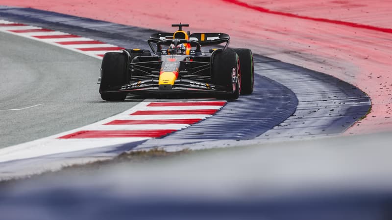 Max Verstappen (Red Bull) sur le circuit du Grand Prix d'Autriche pour la course sprint, 1er juillet 2023.