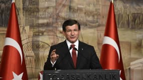 Le Premier ministre turc lors d'un discours à Istanbul, le 18 octobre 2015.
