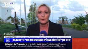 Immigration clandestine: "Ça fait des années à Mayotte qu'il y a un mensonge d'État réitéré", estime Marine Le Pen