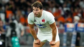 Antoine Dupont avec le XV de France contre l'Ecosse, le 12 août 2023
