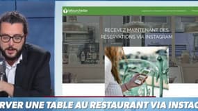 Réserver une table au restaurant, c'est désormais possible via Instagram.
