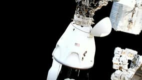 La capsule transportant les astronautes de retour sur Terre depuis l'ISS, le 8 novembre 2021.