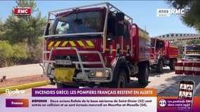 Incendies en Grèce: sur place, les pompiers français restent en alerte