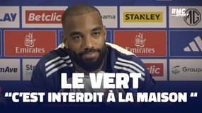 OL - ASSE : Le vert "est une couleur interdite à la maison" sourit Lacazette