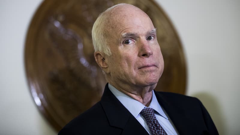 Le sénateur républicain John McCain, le 25 octobre 2017 à Washington DC.