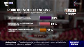 Législatives anticipées: le RN en tête des intentions de vote, selon notre premier sondage