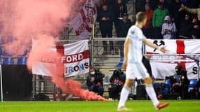 Des supporters de West Ham, jeudi soir à Genk
