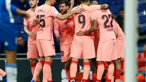 La joie du Barça après le but de Dembélé