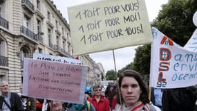 Une manifestation contre la pauvreté organisée par le Secours catholique, le 28 juin 2013