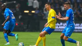 Cristiano Ronaldo avec Al-Nassr face à Al-Hilal, le 8 février 2024.