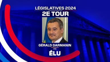 Gérald Darmanin réélu député aux élections législatives, le 7 juillet 2024