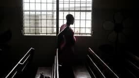 Une femme enceinte dans un centre médical au Liberia