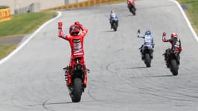 Marc Marquez après le sprint du Grand Prix d'Autriche, le 16 août 2025