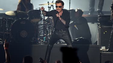 Johnny Hallyday sur scène en Belgique en mars 2016