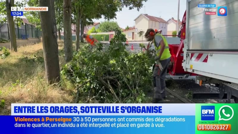 Seine-Maritime: les services municipaux de Sotteville mobilisés entre les orages