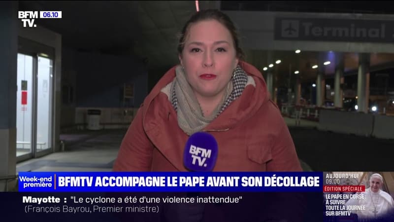 Corse: BFMTV accompagne le pape François dans son avion direction Ajaccio