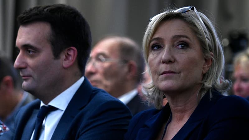 Florian Philippot et Marine Le Pen le 9 décembre 2016 à Paris. 