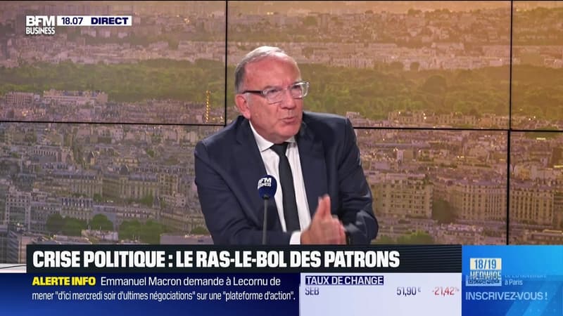 Pierre Gattaz (Radiall) : Crise politique, le ras-le-bol des patrons - 06/10
