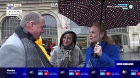 Lille: opération de tractage pour la majorité présidentielle