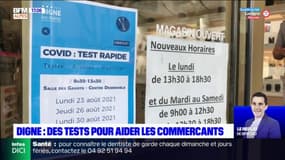 Digne-les-Bains: des dépistages pour aider les commerçants